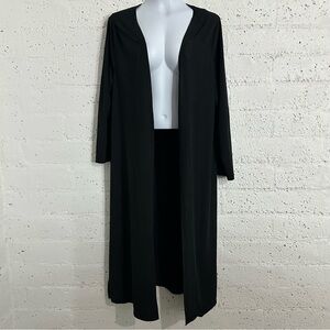 Rogue Womens Cadigan Plus Top 4X Black Long Sleeve Open Front Stretch Ribbed BL